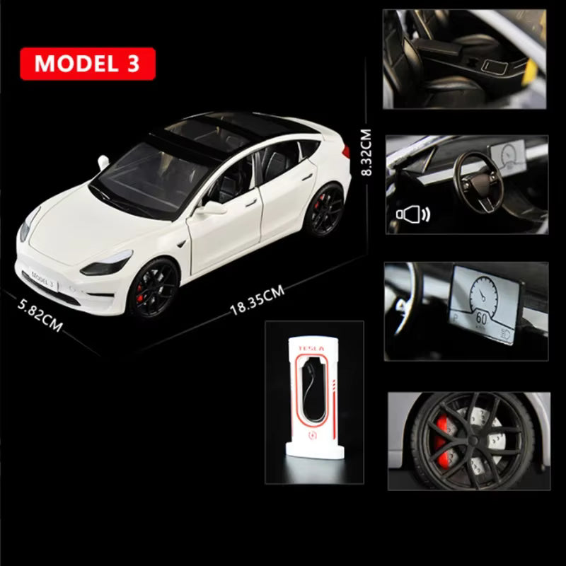 Tesla Model 3 2017-2023 Diecast Model Car – PocketGarage Edition