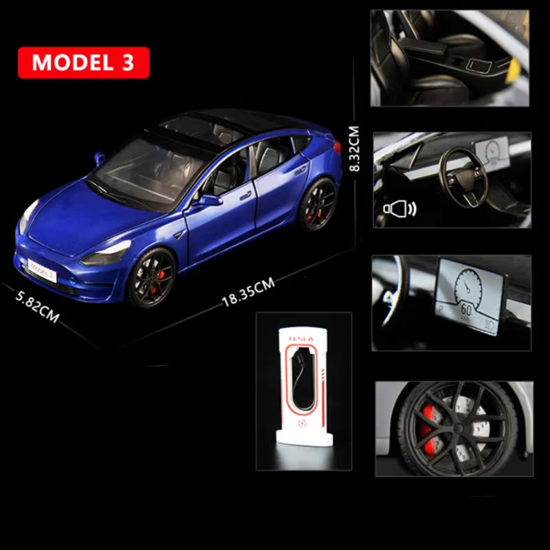Tesla Model 3 2017-2023 Diecast Model Car – PocketGarage Edition