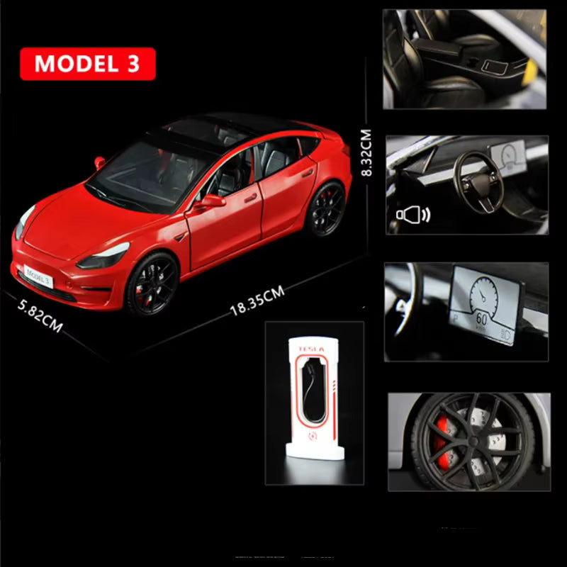Tesla Model 3 2017-2023 Diecast Model Car – PocketGarage Edition